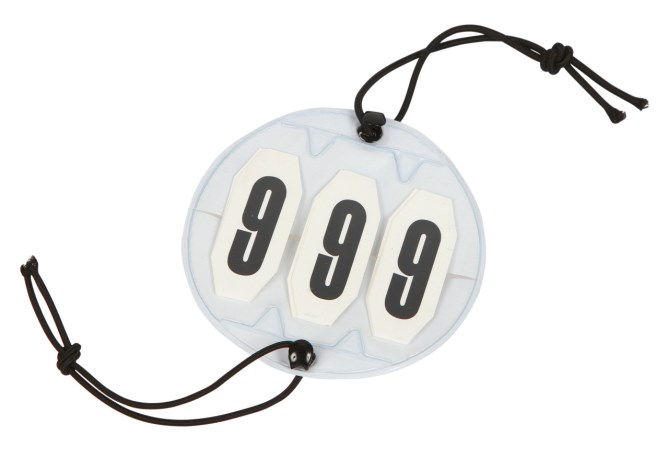 Номерок для соревнований, 3 окошка