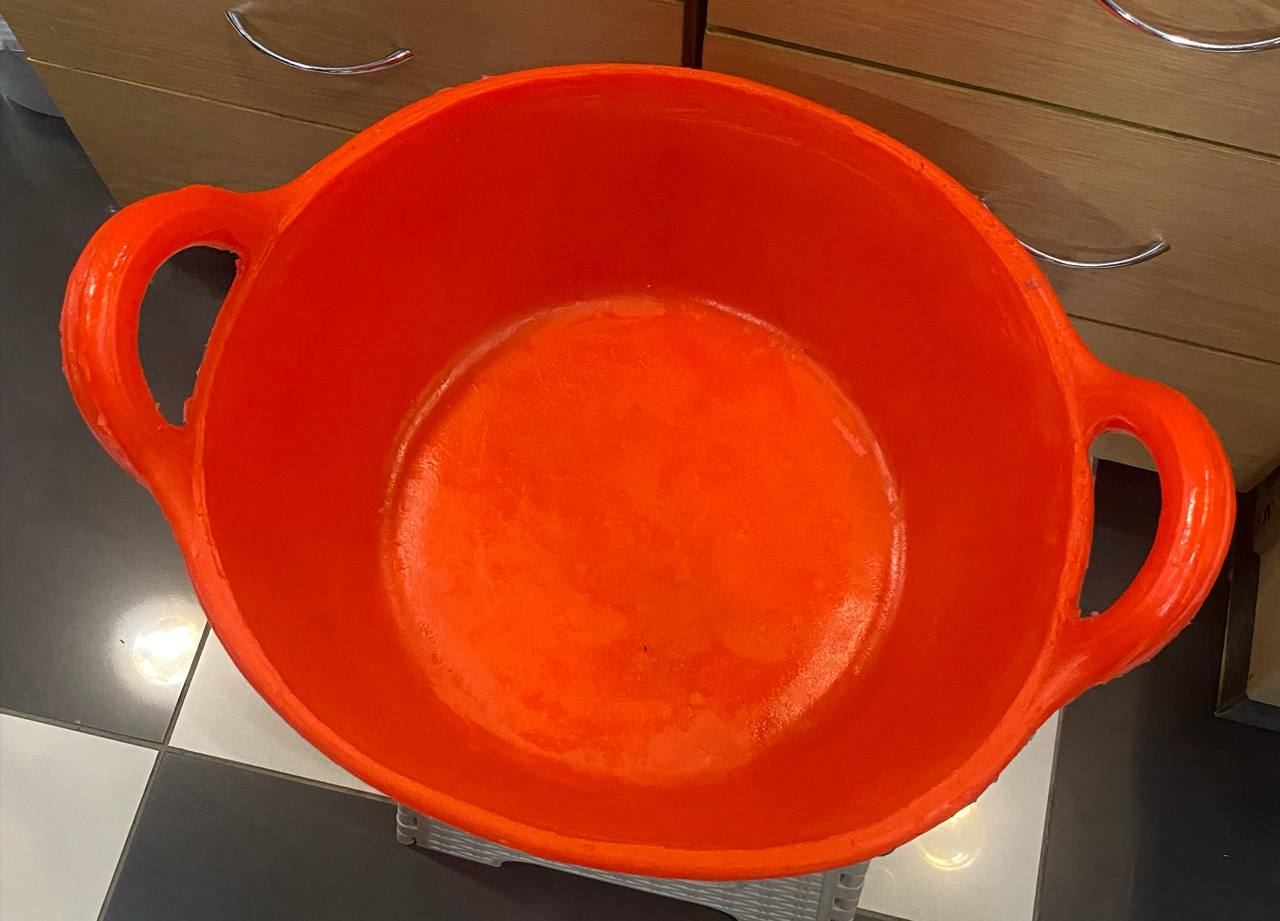 Таз для кормления ВЫСОКОПРОЧНЫЙ 12 литров, цвет красный