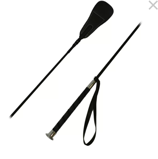 Хлыст конкурный с прорезиненной ручкой и металлической отделкой