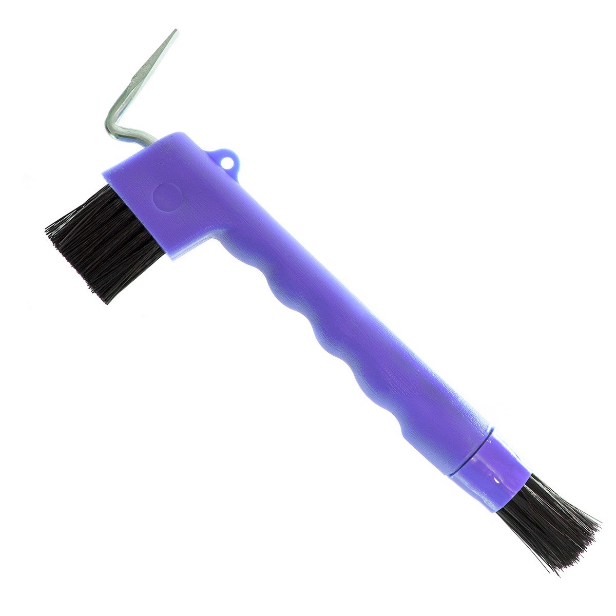 Крюк копытный "EQUIMAN" с щеткой и кисточкой для копыт (фиолетовый)