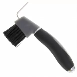 Крюк копытный "EQUIMAN" с щеткой и резиновой ручкой