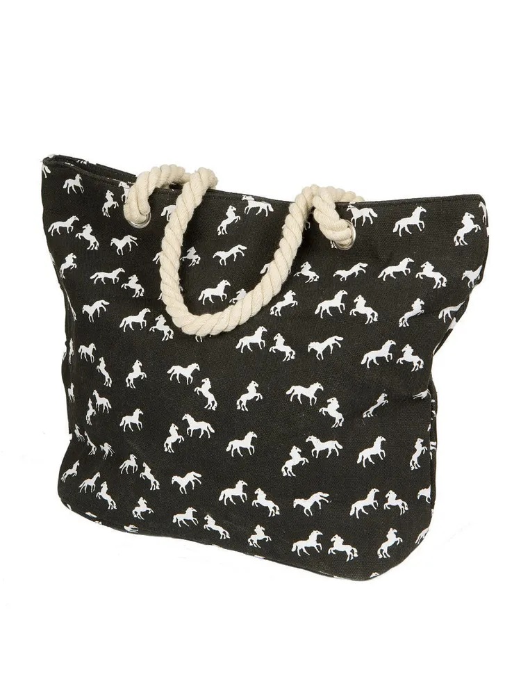 Сумка-шоппер с принтом лошади