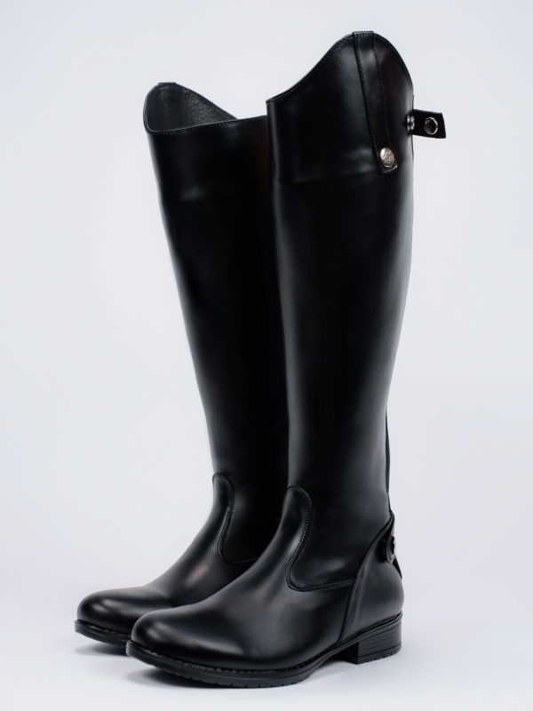 Сапоги кожаные для верховой езды без шнуровки