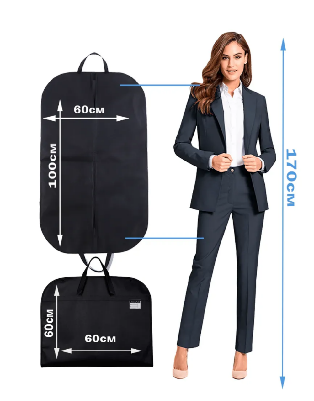 Чехол для редингота, портплед 100 см х 60 см, 1 шт