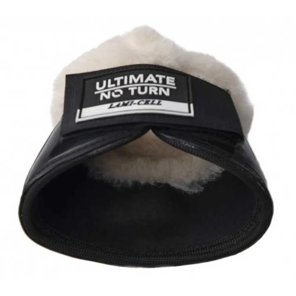 Кобуры (колокольчики) анатомические с мехом для лошади Ultimate No Turn Lami-Cell, чёрные, 2 шт.